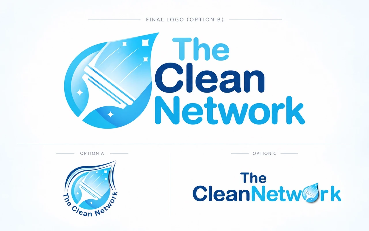 The Clean Network final Option B with genuine logo alternatives A and C