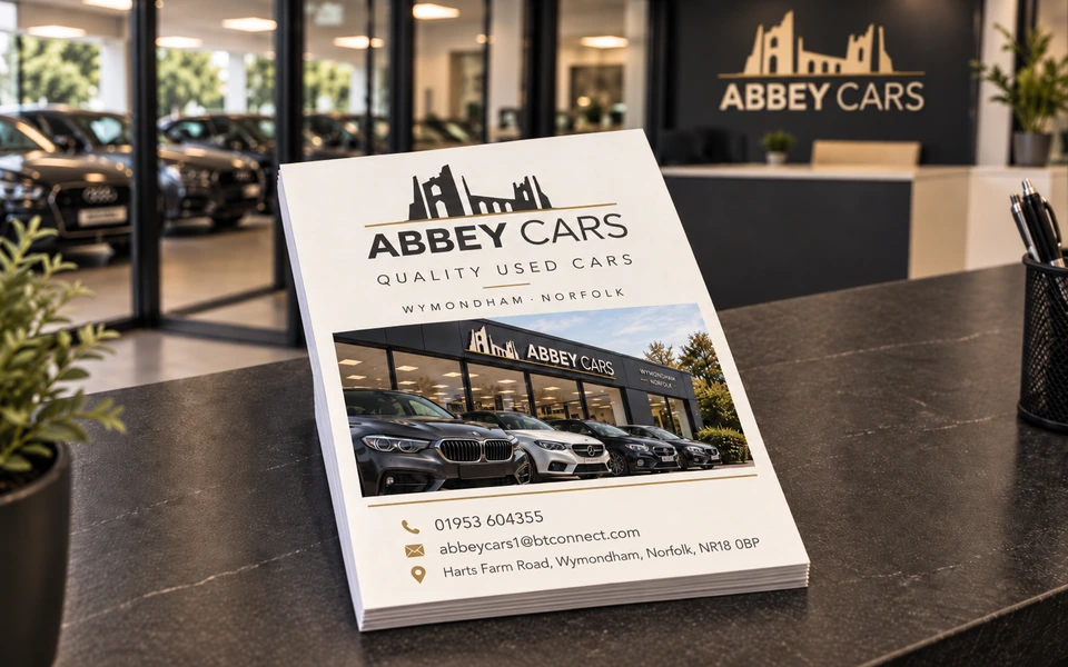 Abbey Cars concept: promotional flyer