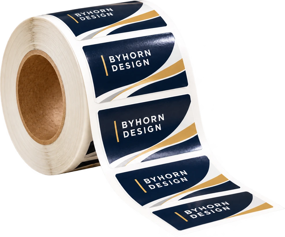 Product labels on rolls — illustrative product example; specification below
